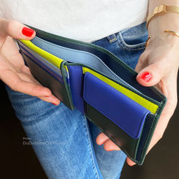 Итальянский мужской кошелек DuDu серии Tullio | зеленый - Dudubags фото 7