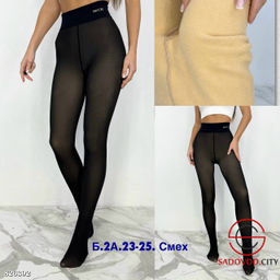 Колготки с мехом второй кожи