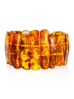 Яркий браслет Помпеи из натурального цельного янтаря