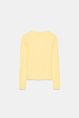 CHAQUETA PUNTO RIB / Amarillo pastel - Zara фото 6