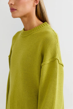 Джемпер с наружными швами Яблочный - Erist store фото 3