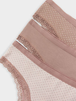 Трусы женские слипы мультипак (3 шт.) розовые в горошек - Mark formelle фото 10