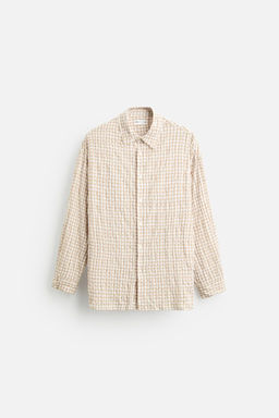 TEXTURED CHECK SHIRT - Zara фото 6