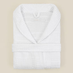 Халат вафельный мужской SL HOME: Chess «Блан де Блан», размер XL, хлопок 100%, белый