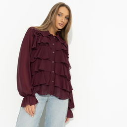 Блуза дизайнерская Гипнотический стиль (бордовая) - Charutti фото 4