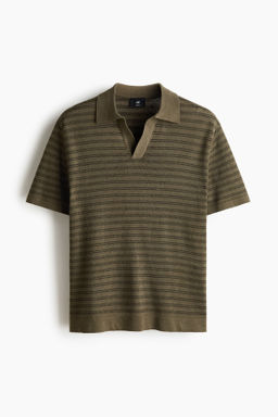 Polo en mezcla de lino Regular Fit - H&m фото 4