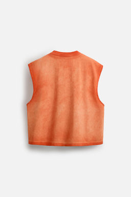 WASHED EMBROIDERED TANK TOP - Zara фото 8