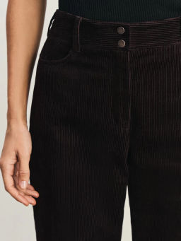 Брюки из вельвета с контрастными подворотами / Zarina  фото 5