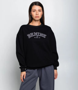 Свитшот #КТ1782, чёрный