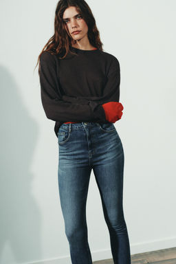 TRF HIGH-WAIST SKINNY JEANS - Zara фото 9
