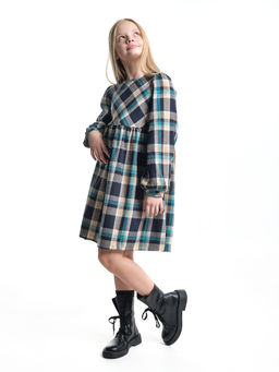 Платье для девочки нарядное UD 7787 голубой/коралловый - Mini maxi фото 11