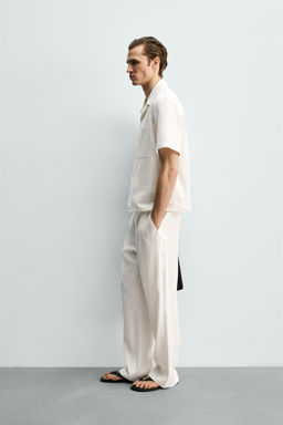CAMISA BOXY FIT ESTRUCTURA / Blanco - Zara фото 4