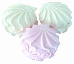 70 Зефир бело - розовый в сахарной пудре 1кг//Биосландия/ (шт)