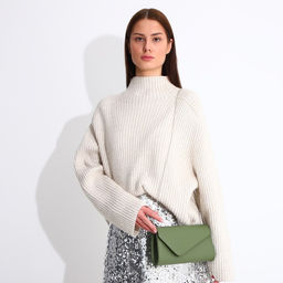 Сумка-клатч на клапане, цвет зелёный - Simaland фото 7