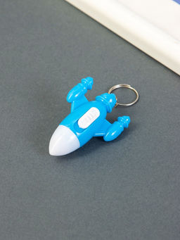 Цена за 12 шт. Фонарик брелок для ключей на кольце Ракета, LR41?3 шт., 5?3?1.7 см, МИКС