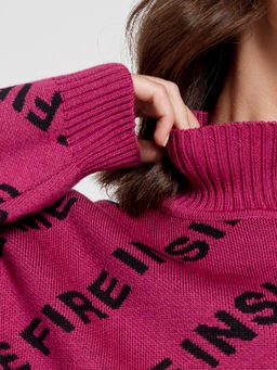 Свитер ZZ-04002 fuchsia/black - Eleganzza фото 4