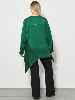 Блузка 0123-8а тёмно-зелёный - Aquarell фото 20