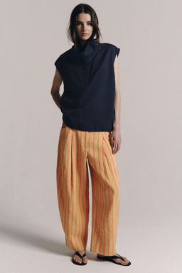 CAMISA CON LINO ZW COLLECTION / Marino