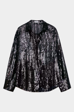 Рубашка из пайеток прямого силуэта - Mollis фото 5