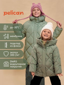 PELICAN, куртка для девочек, Оливковый