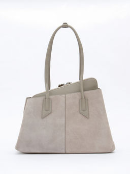 Сумка женская кожаная 6005L l.gray Polina&Eiterou