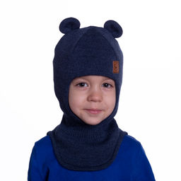 Шапка-шлем Мишка вязаный двухслойный (полушерсть) - Elfoxo фото 7