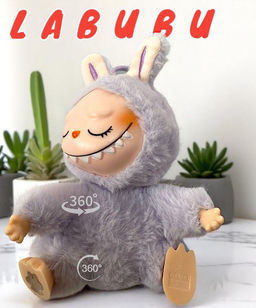 Популярная игрушка LABUBU брелок 2-я серия (сиреневый) 15x10x5см - Buro фото 2