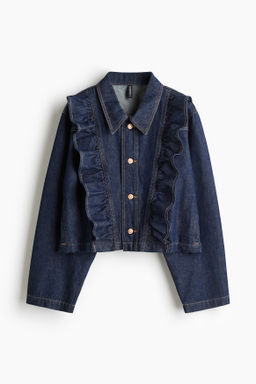 Cazadora denim con volantes