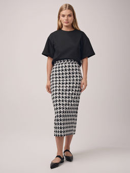 CONTE LU 2815 Юбка женская dogtooth