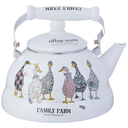 Чайник Agness Family Farm эмалированный 3 л индукционное дно  фото 4