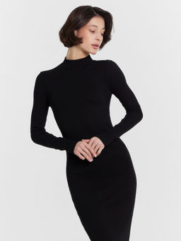 Платье женское черное длинное