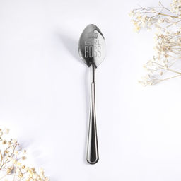 Цена за 3 шт. Ложка чайная с гравировкой Girl boss, h=14 см