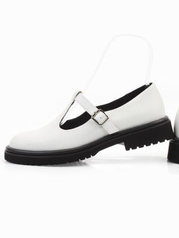 06-M47-12 WHITE Туфли женские (натуральная кожа)