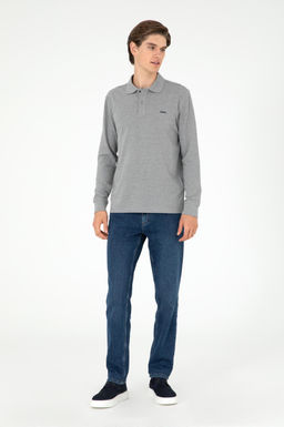 Мужской серый меланжевый базовый свитшот Неожиданная скидка в корзине - U.s. polo assn фото 4