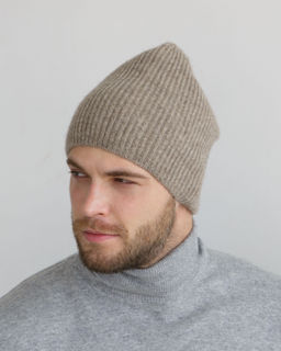 Шапка из пуха яка UL серая