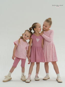 Костюм Актив лиловые сердечки-сухая роза - Sovalina фото 40