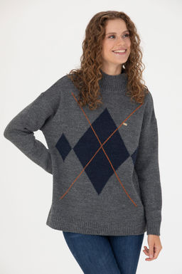 Kad_n Gri Melanj Bal_k__ Yaka Kazak - U.s. polo assn фото 3