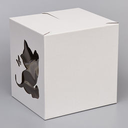 Цена за 5 шт. Кондитерская упаковка Котенок, 2 окна, белая, 35 х 35 х 31 см - UPAK LAND фото 6