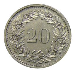 20 раппенов 1966 года Швейцария