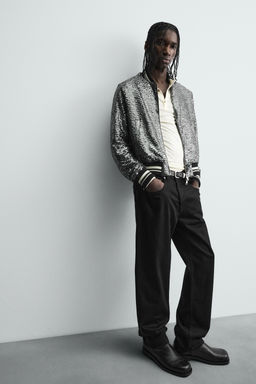 SEQUIN BOMBER JACKET - Zara фото 7