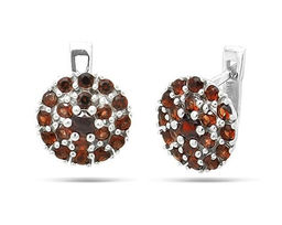 Серьги из серебра гранат, Бодрум2