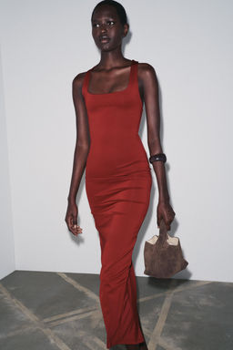 LONG POLYAMIDE DRESS - Zara фото 2