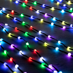 Умная гирлянда Нить 5 м роса с насадками Шарики, IP20, черный провод, 100 LED, пульт ДУ, приложение, свечение RGB, USB - Luazon lighting фото 5