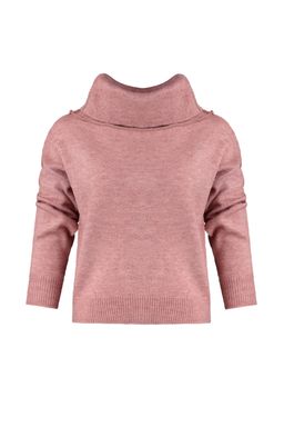 Gul Kurusu Yumusak Dokulu Carmen Yaka Triko Kazak TWOAW20KZ1519