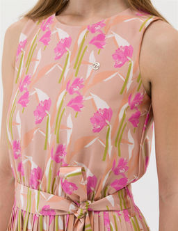 Fu_ya Ku_ak Detayl_ Pileli Midi Elbise - Pierre cardin фото 7