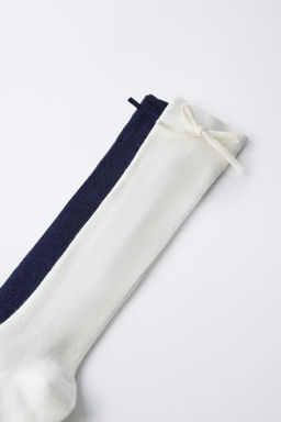 TWO-PACK OF KNEE-HIGH SOCKS WITH BOW - Zara фото 2