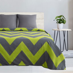 Постельное бельё 1.5-спальное «Этель. зелёный шеврон», поплин