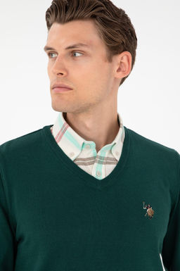 Мужской зеленый базовый свитер Неожиданная скидка в корзине - U.s. polo assn фото 2