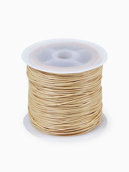 Шнур вощеный из полиэстера d=0.5 мм, L=50 м, бежевый