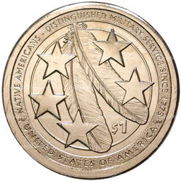 Монета 1 доллар 2021 года P США Коренные американцы (Сакагавея) Индейцы в армии США